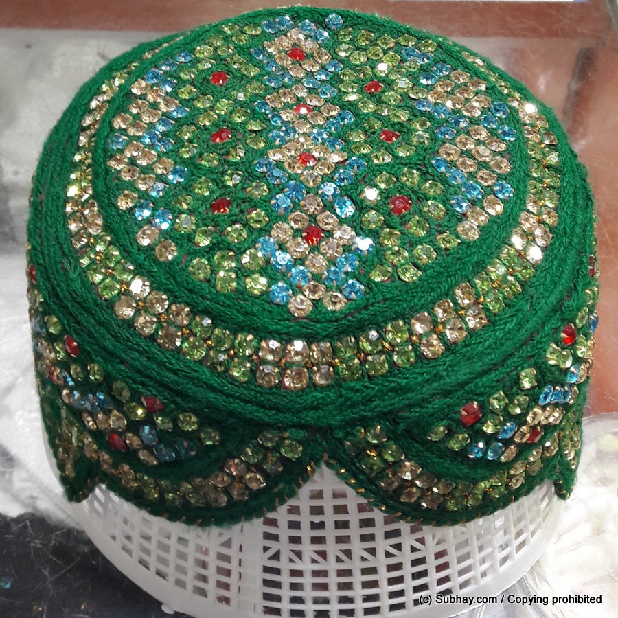 Sindhi Nagina / Zircon / Heera Sindhi Cap / Topi (Hand Made) MKC-494